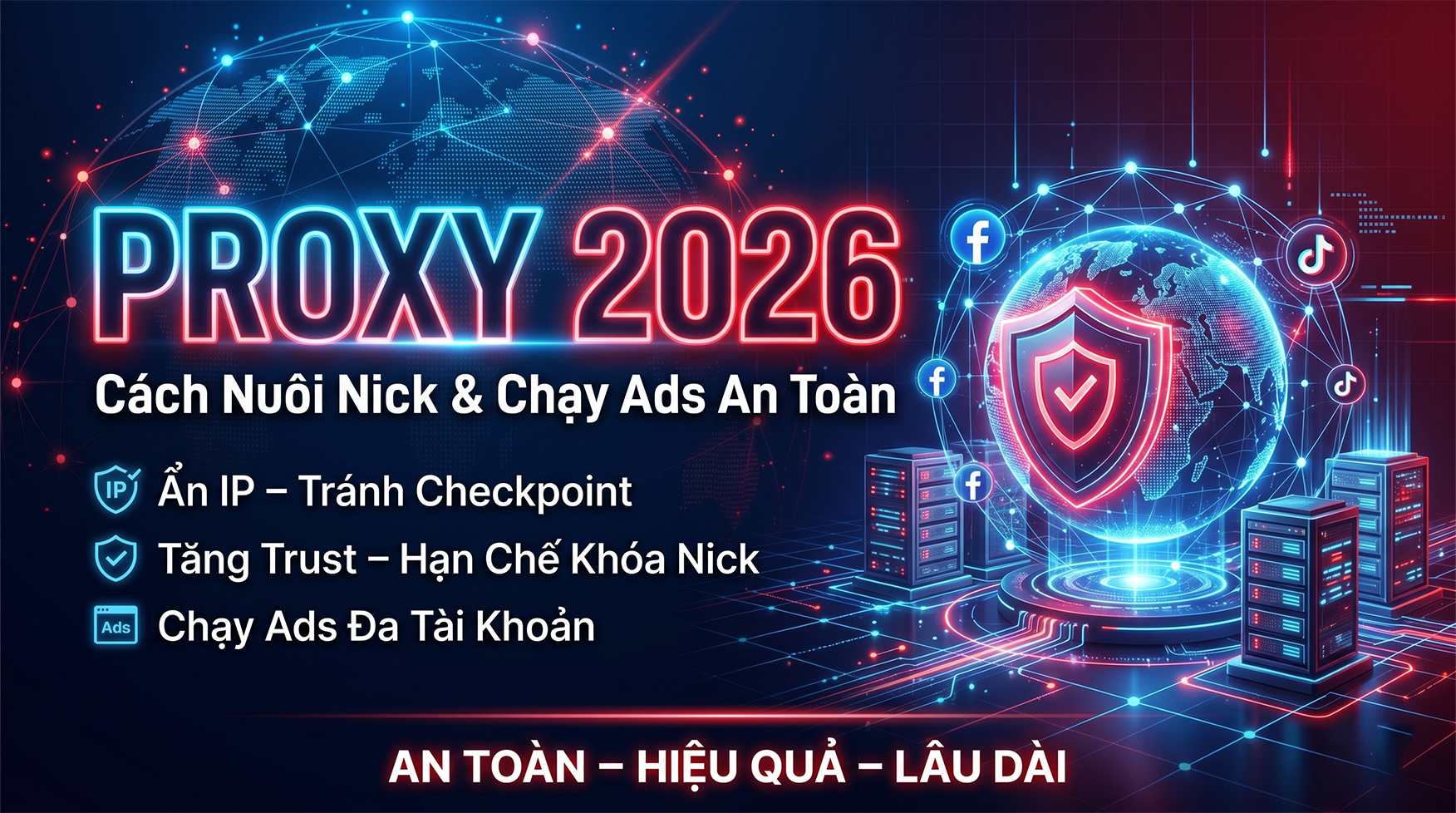 Proxy là gì? Cách dùng proxy nuôi nick, chạy ads an toàn 2026